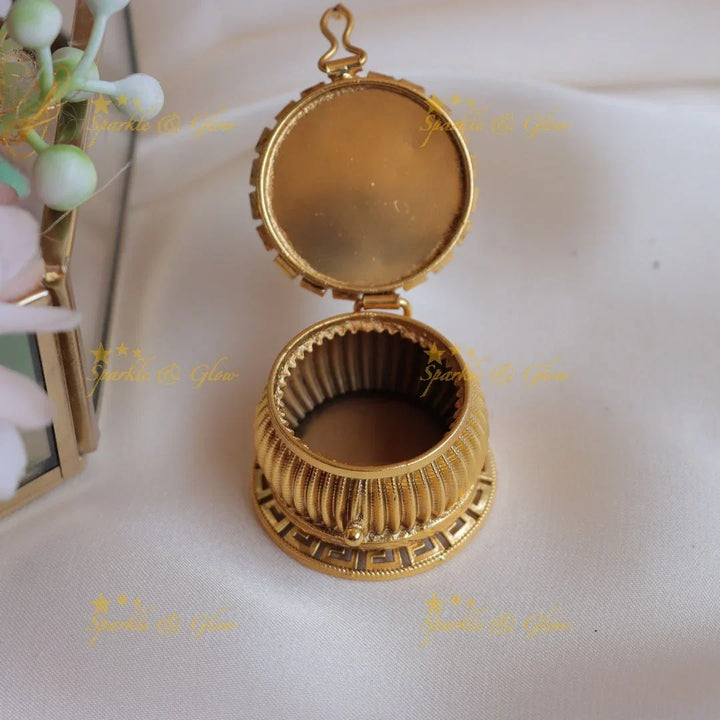 Grand Peacock and Square box design Kumkum box - Sparkle and Glow