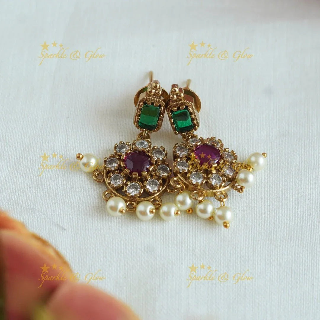 Statement Four layered Floral Choker - Sparkle and Glow