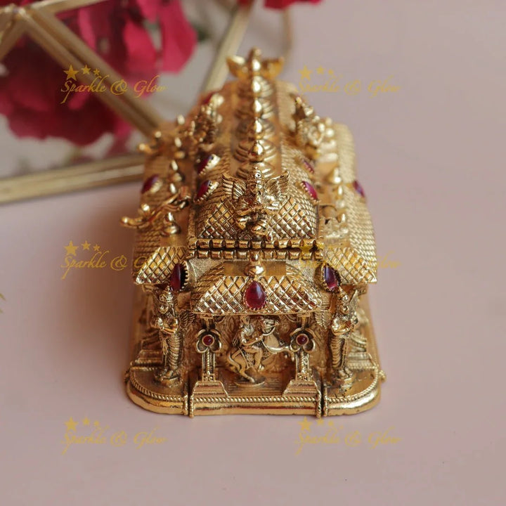 Traditional Dashavatharam Temple design Kumkum Box - Sparkle and Glow