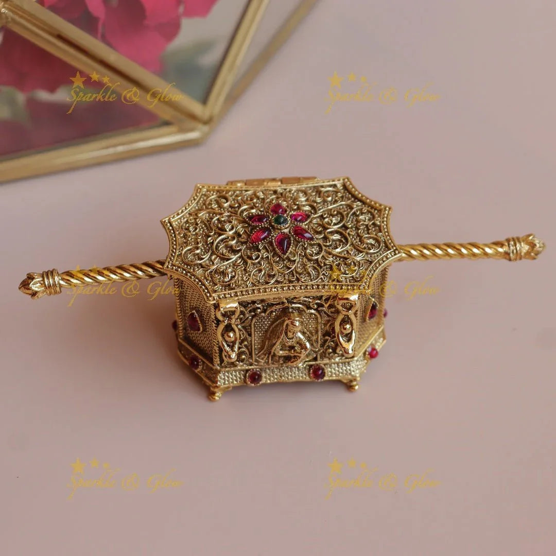 Elegant Bridal Procession Kumkum box - Sparkle and Glow
