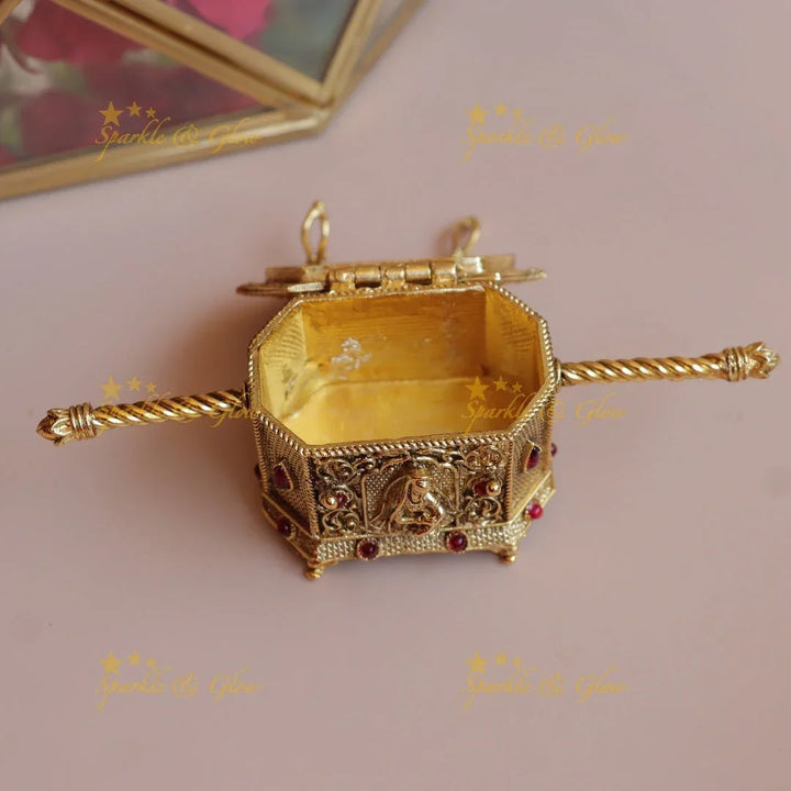 Elegant Bridal Procession Kumkum box - Sparkle and Glow