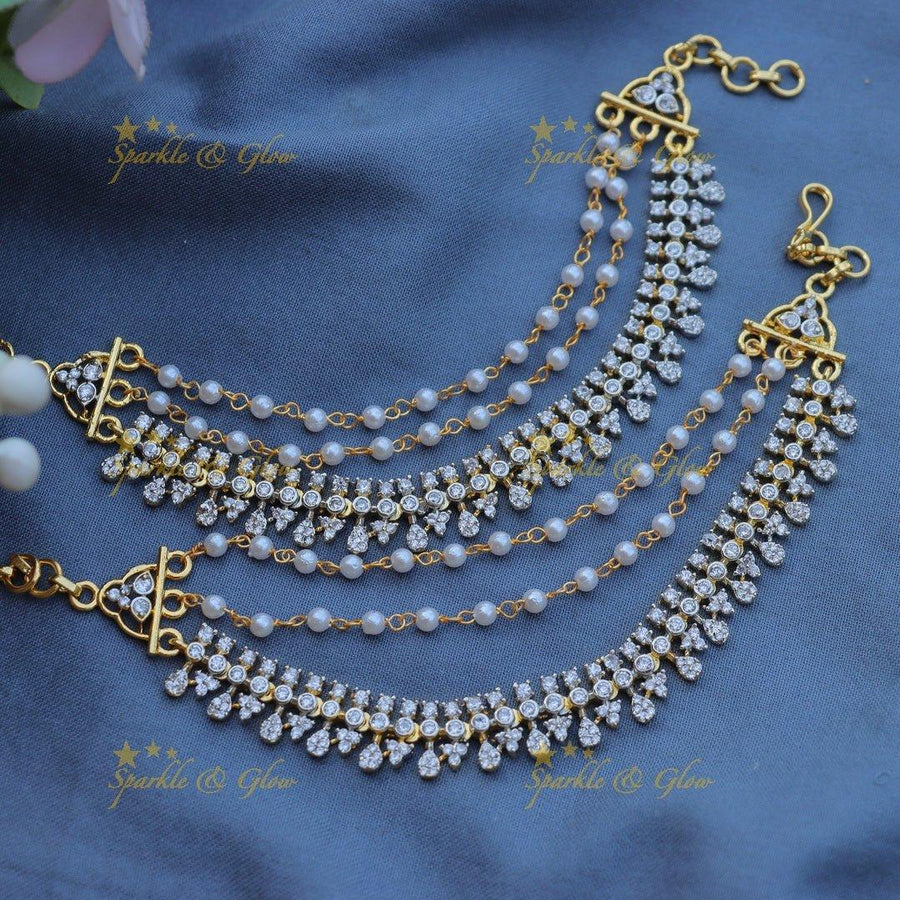 Statement Floral AD Earchain - Sparkle and Glow