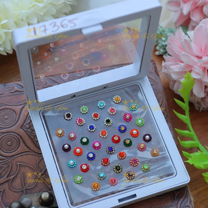 Round Bindi Box in Assorted Colors