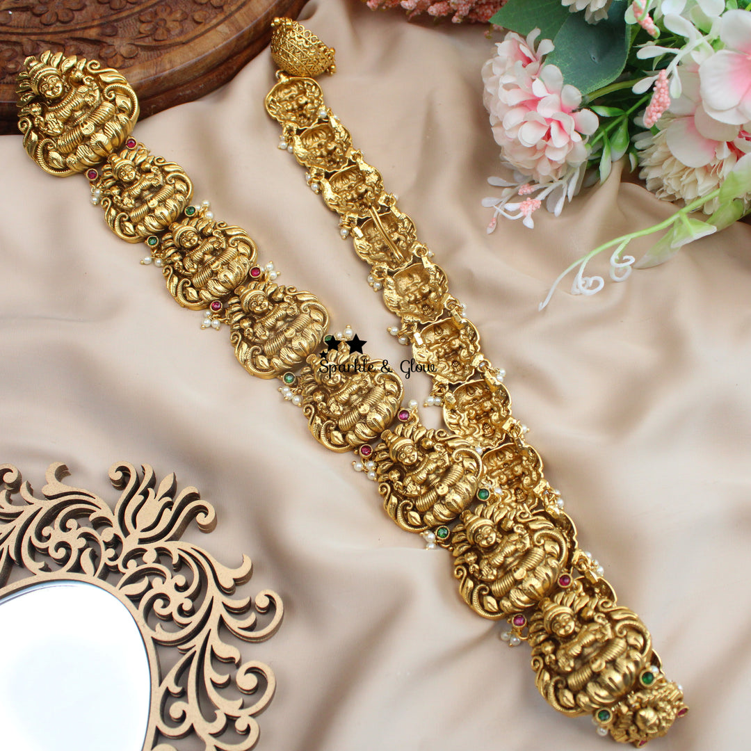 Stunning Lakshmi on lotus design Bridal Kemp Jadabilla