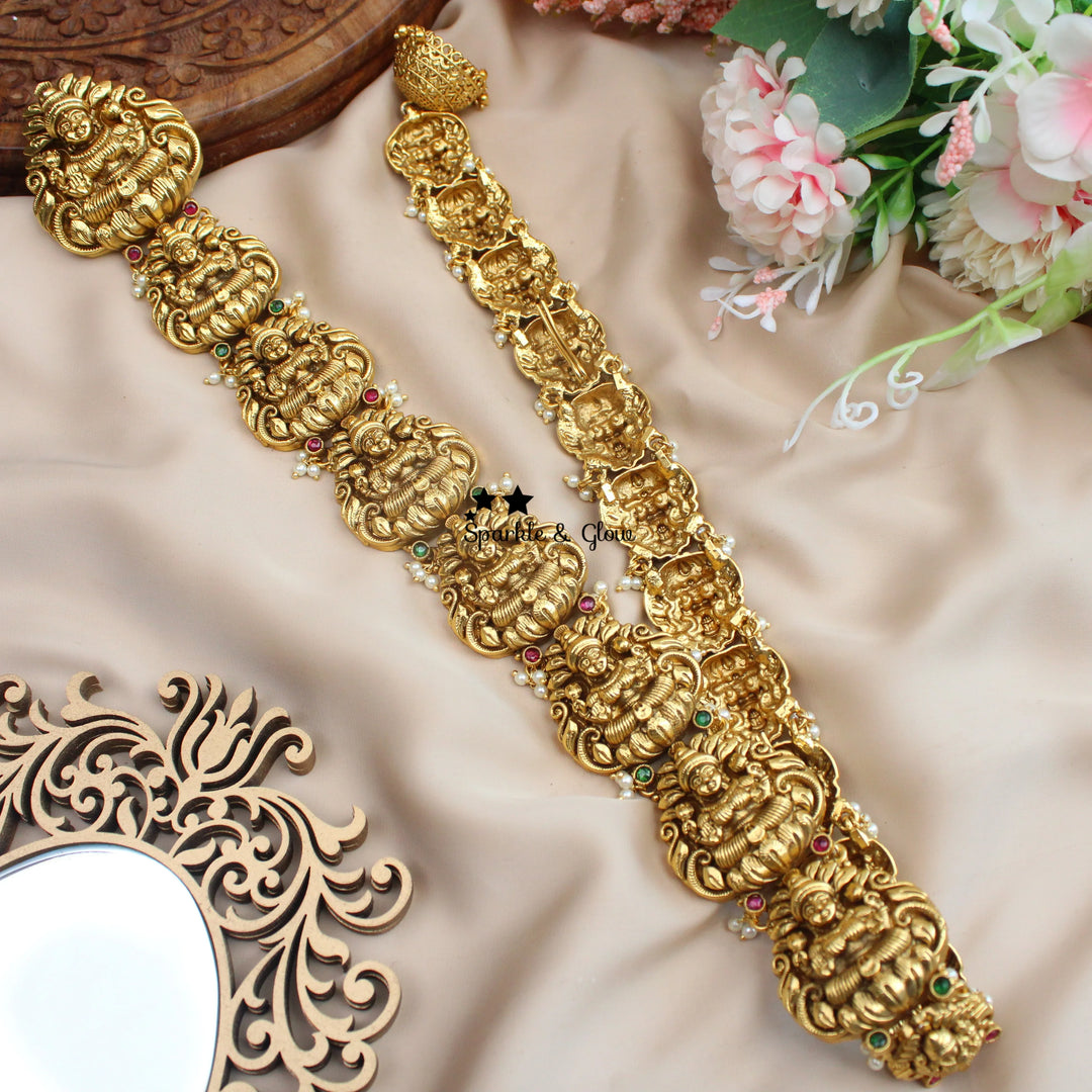 Stunning Lakshmi on lotus design Bridal Kemp Jadabilla - Sparkle and Glow