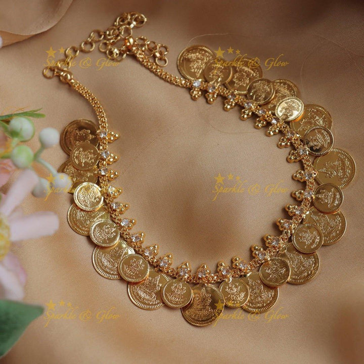 Traditional Gold-alike Kerala style Temple Coin Necklace - Sparkle and Glow