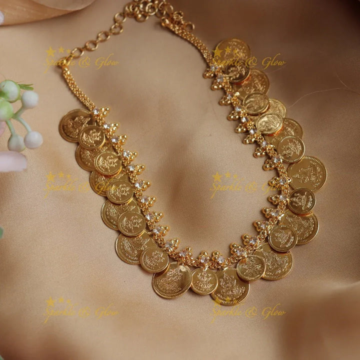 Traditional Gold-alike Kerala style Temple Coin Necklace - Sparkle and Glow