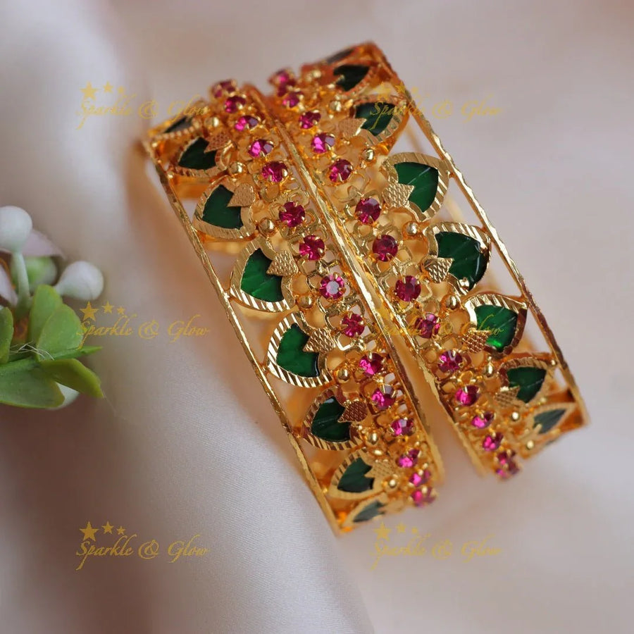 Grand kerala traditional palakka champa bangles - Sparkle and Glow