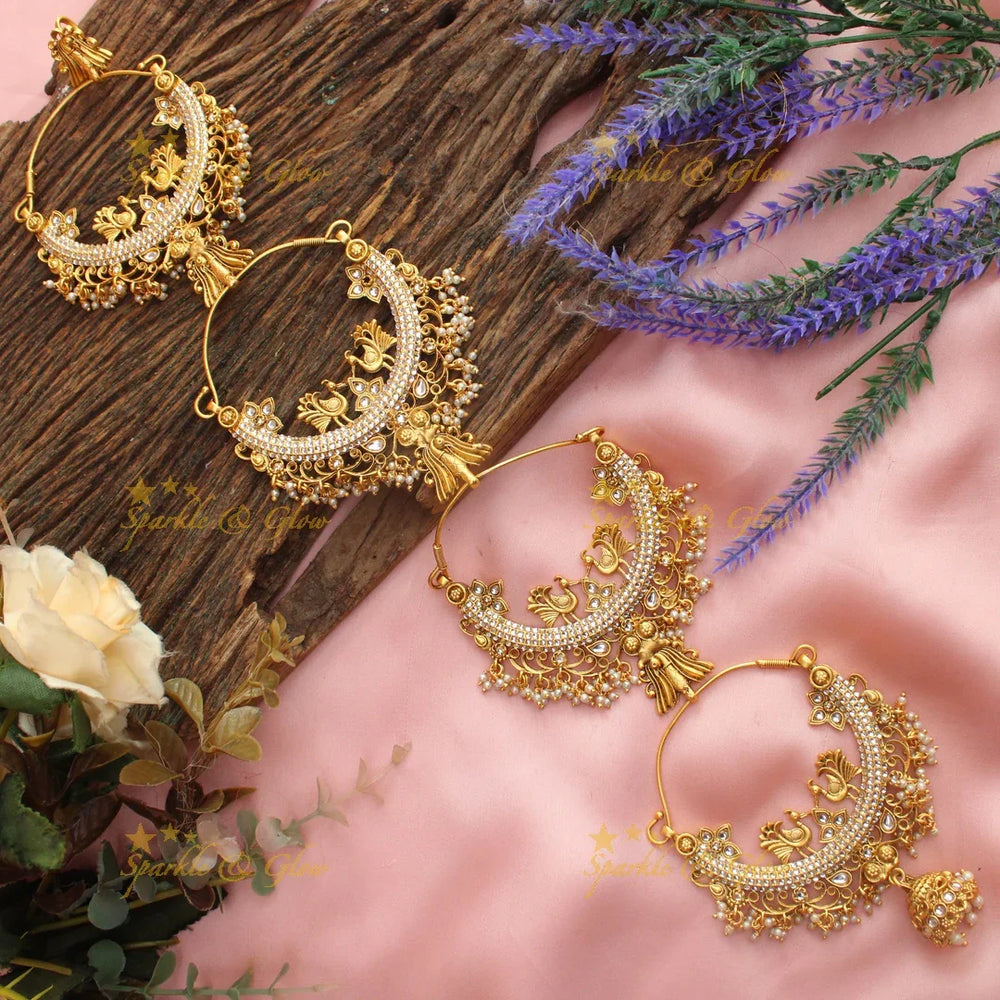 Beautiful Gold alike Chandballi Bridal Jada Billa - Sparkle and Glow