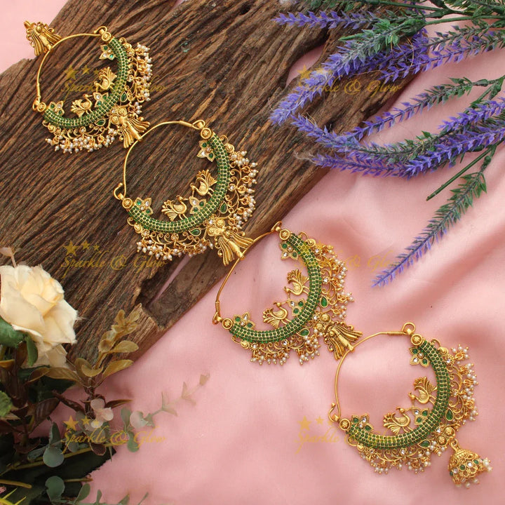 Beautiful Gold alike Chandballi Bridal Jada Billa - Sparkle and Glow