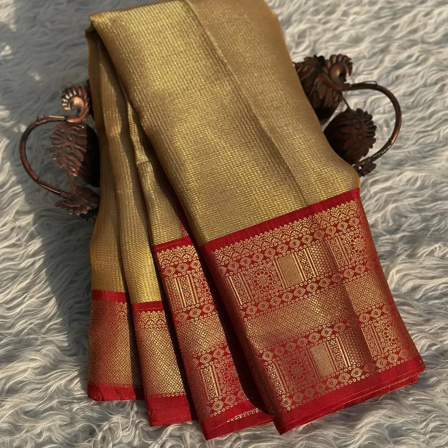 Banarasi most trending Tanchui saree beautiful border Zari weaving border - Sparkle and Glow