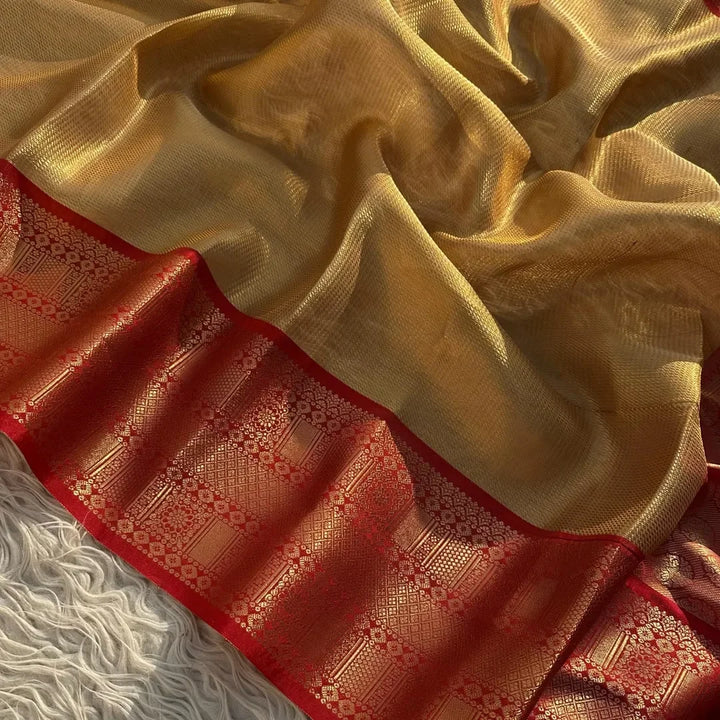 Banarasi most trending Tanchui saree beautiful border Zari weaving border - Sparkle and Glow