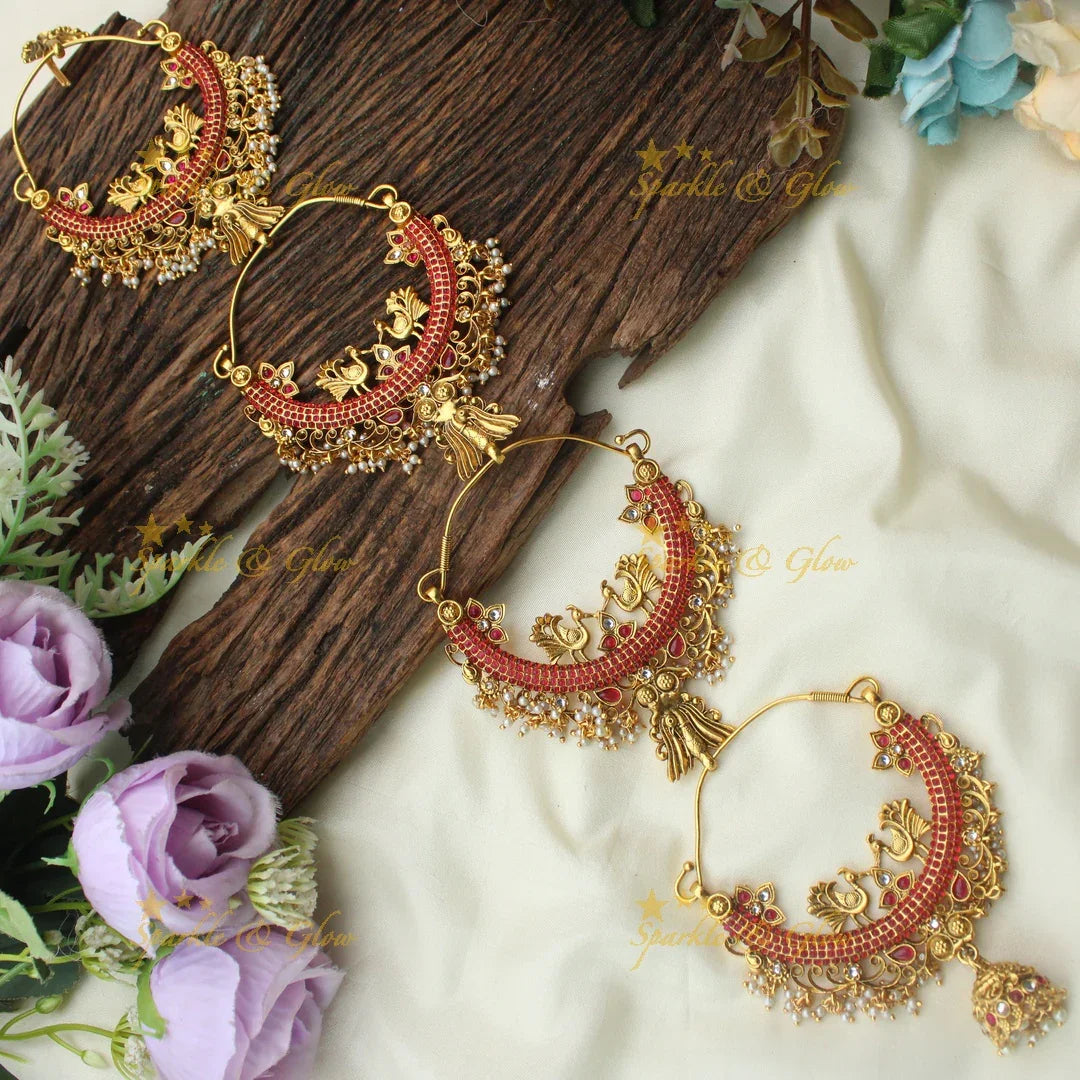 Beautiful Gold alike Chandballi Bridal Jada Billa - Sparkle and Glow