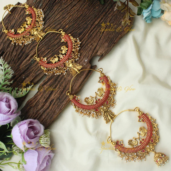 Beautiful Gold alike Chandballi Bridal Jada Billa - Sparkle and Glow