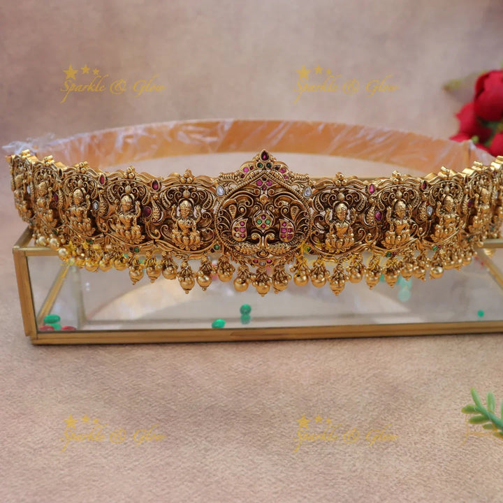 Grand Lakshmi Temple Hipbelt with Kemp Stones