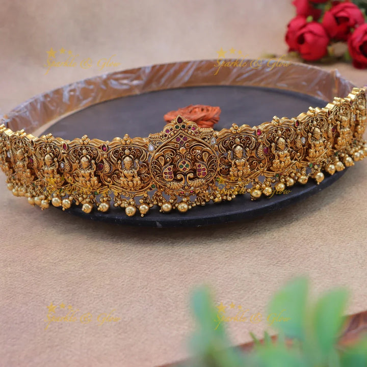 Grand Lakshmi Temple Hipbelt with Kemp Stones