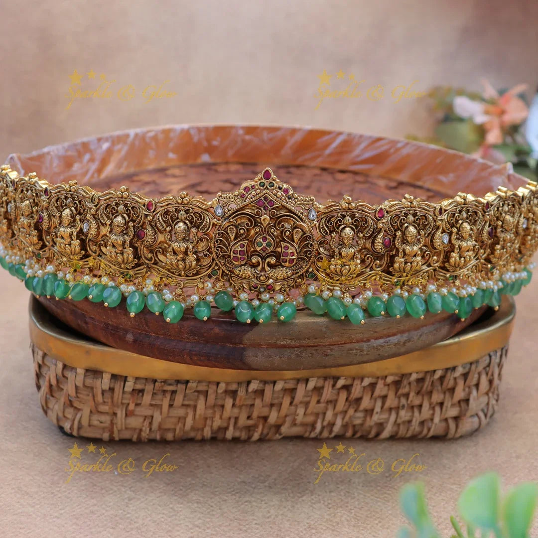 Grand Lakshmi Temple Hipbelt with Kemp Stones