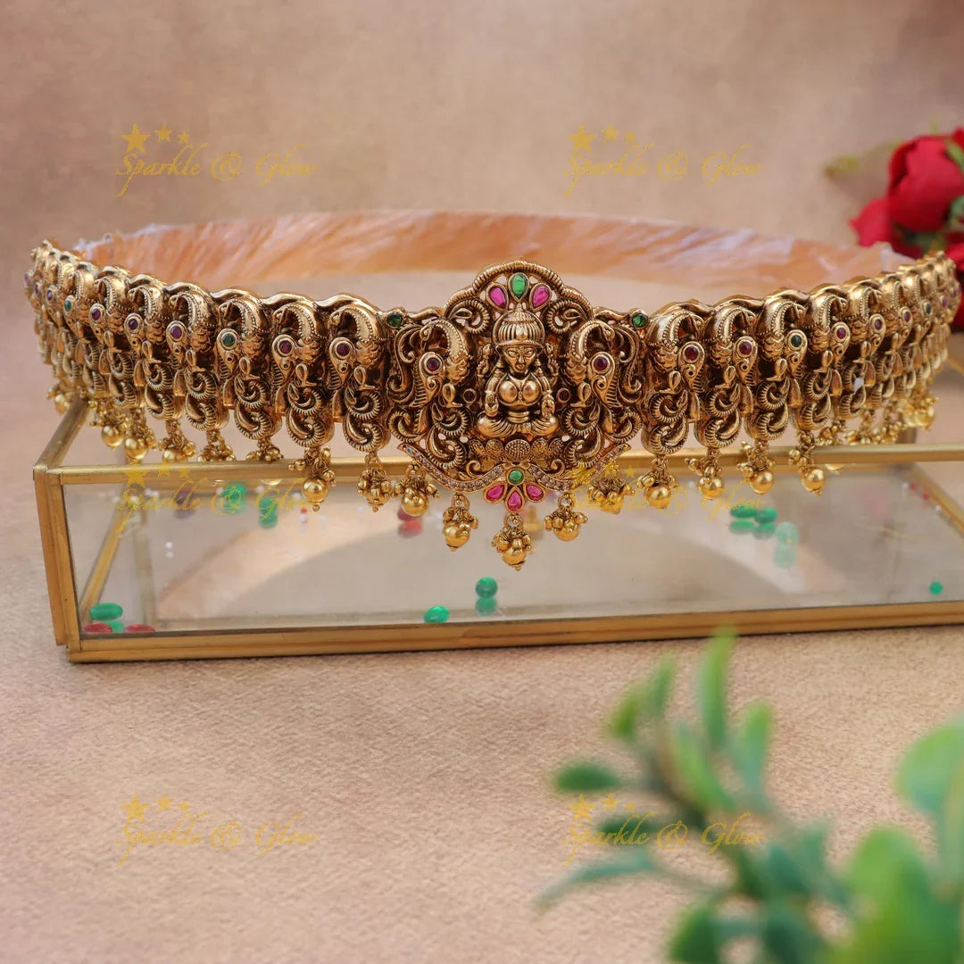 Antique Gold alike Nagas Temple Hipbelt