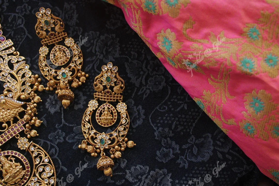 CZ stones statement lakshmi haram - Sparkle and Glow