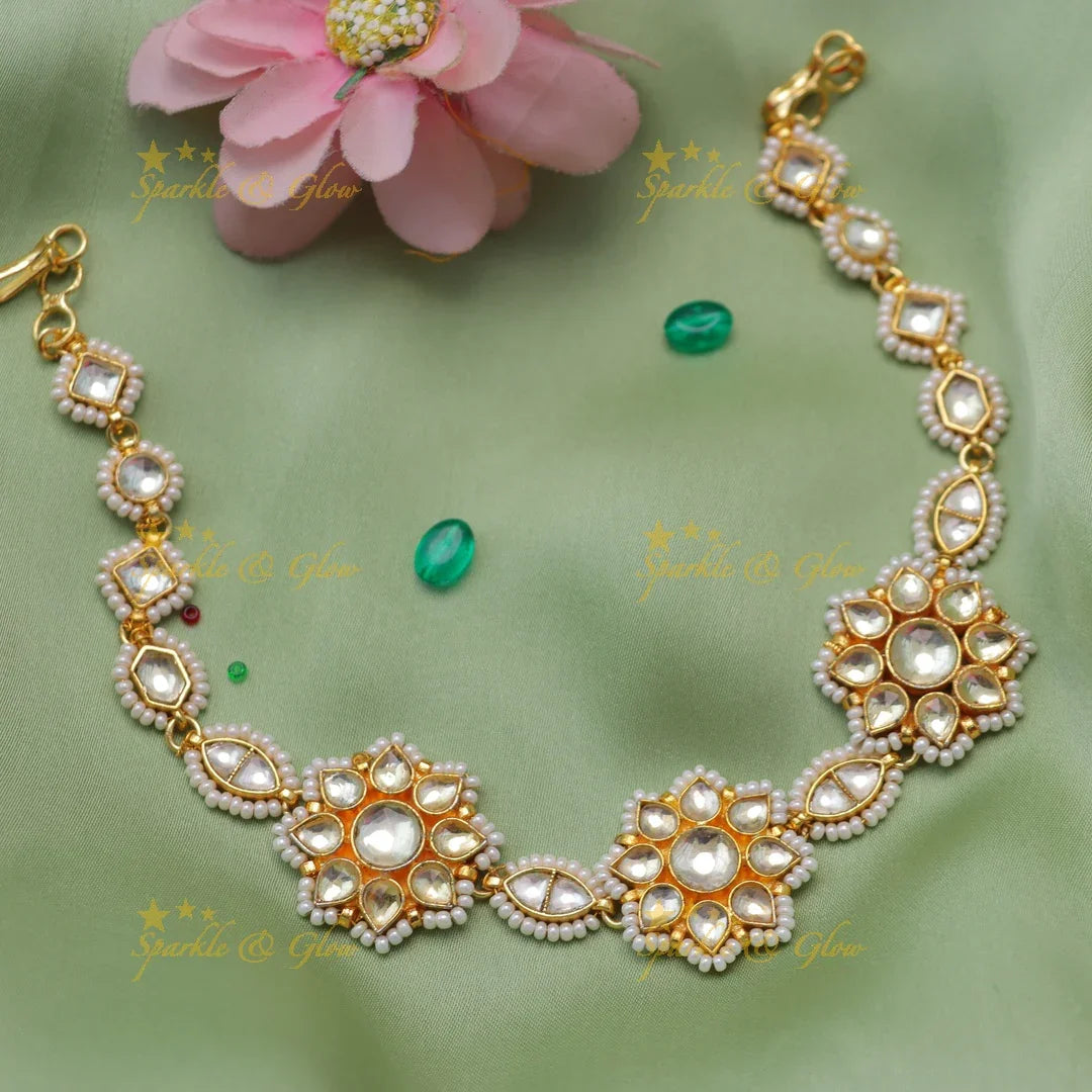 Jadau Kundan Sheeshphool with Floral Twin Motifs