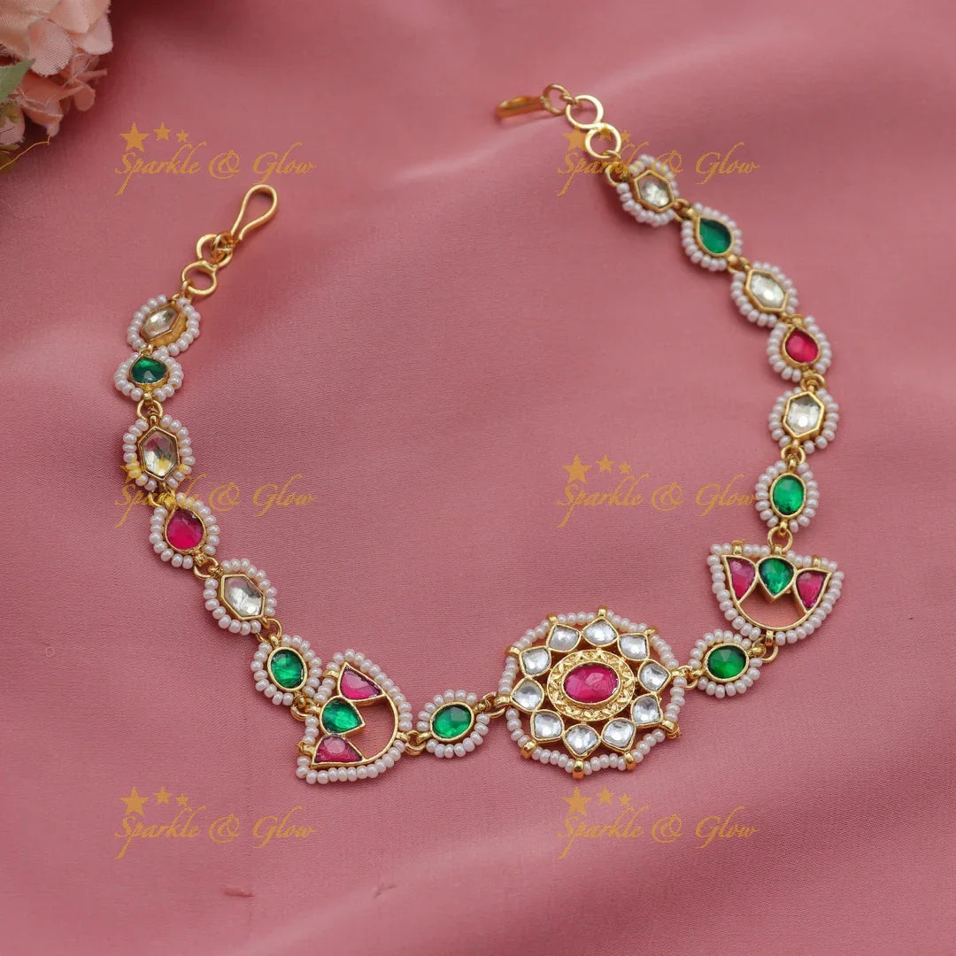 Grand Floral Jadau Kundan Sheeshphool