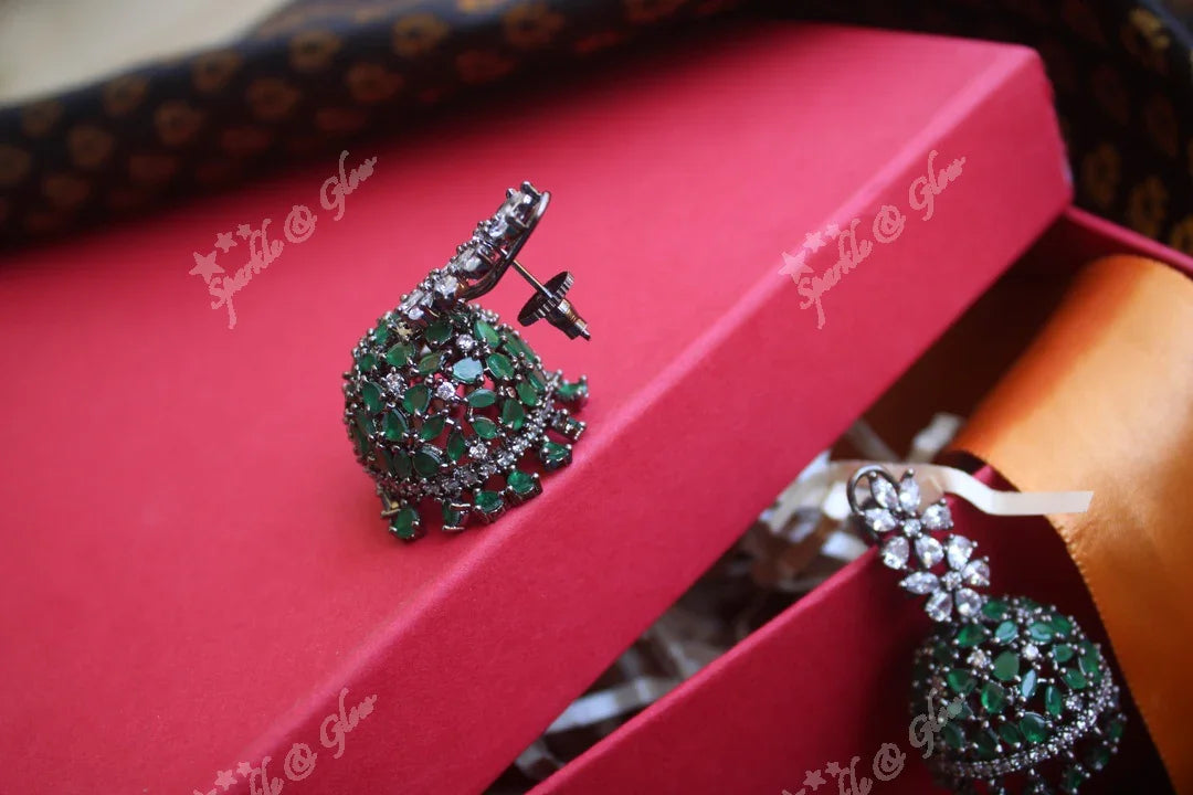 Revolving Ad stones jhumukas - Sparkle and Glow