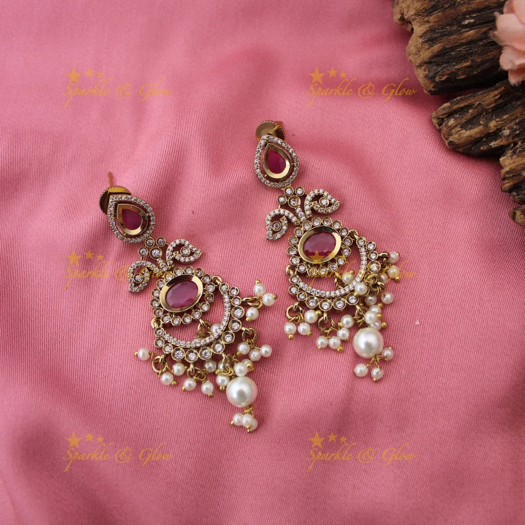 Elegant Kundan Floral Victorian AD short necklace