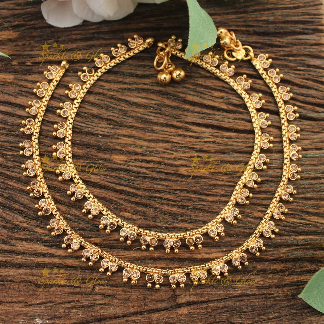 Traditional Crystal stone Anklet