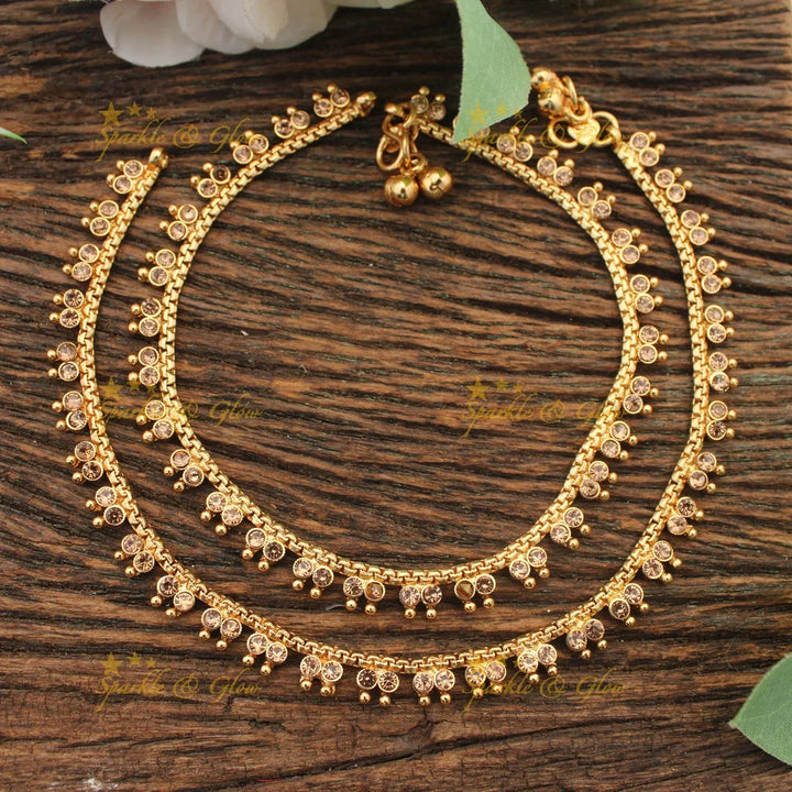 Traditional Crystal stone Anklet