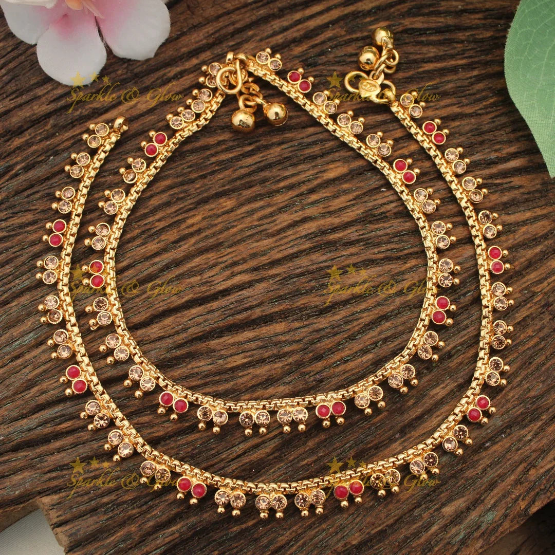 Traditional Crystal stone Anklet