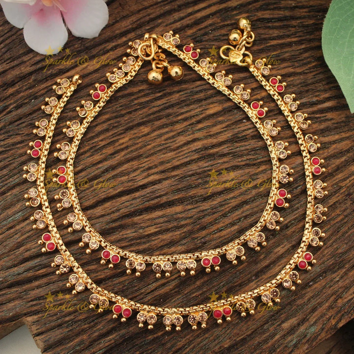 Traditional Crystal stone Anklet