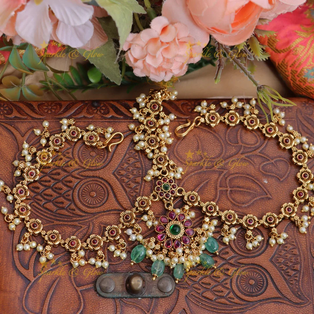 Stunning Kemp Floral Bridal Maang tikka