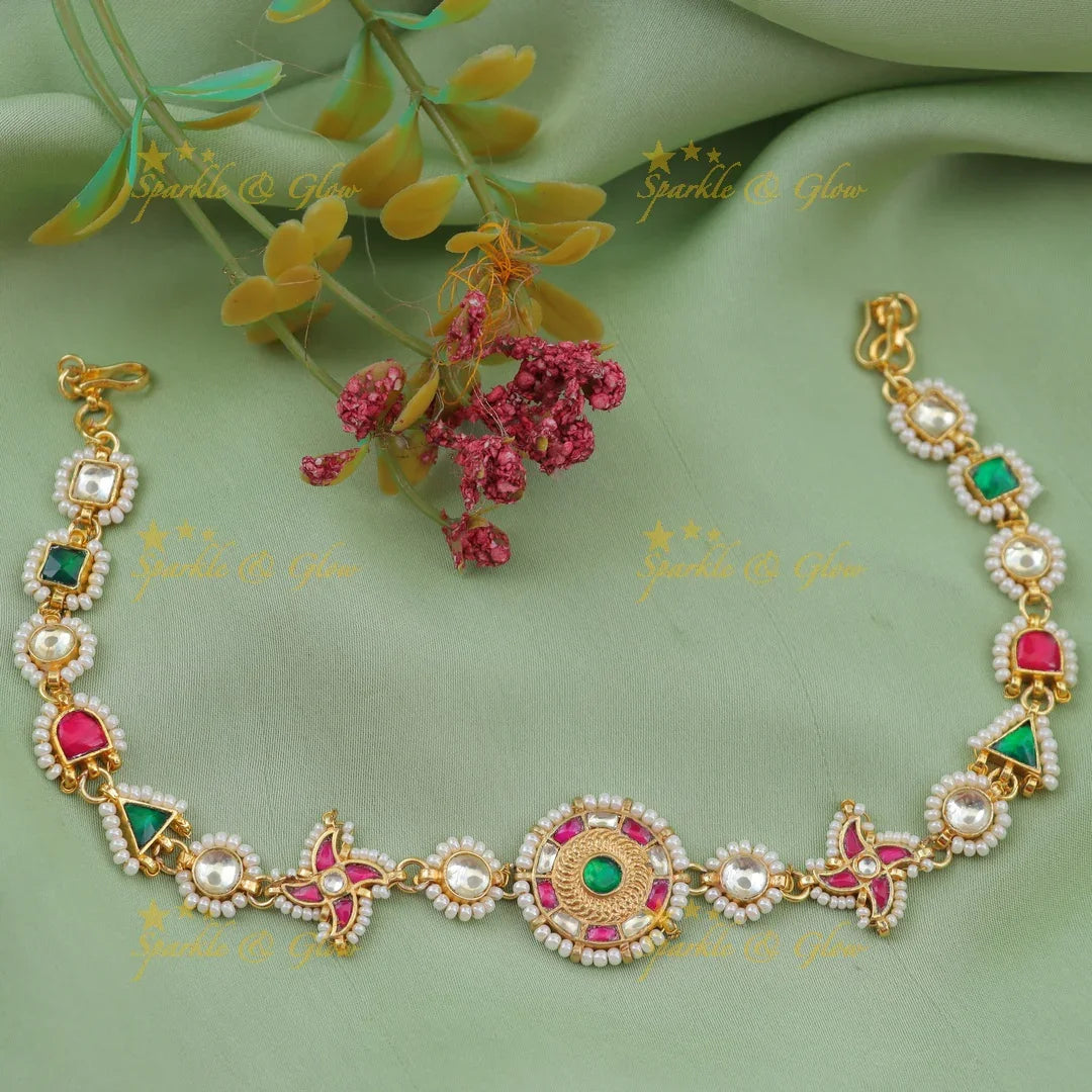 Royal Jadau Kundan Star Floral Sheeshphool