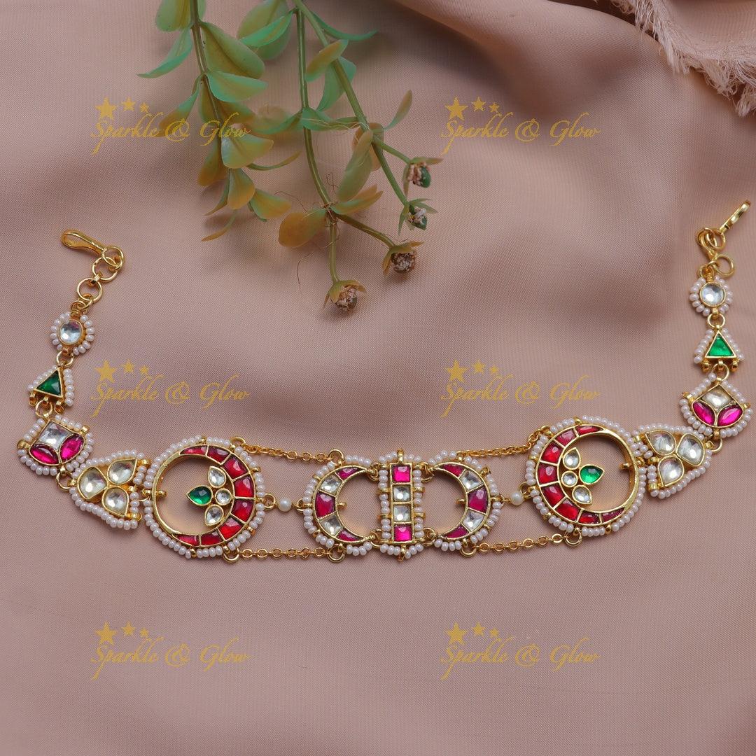 Grand Circular Jadau Kundan Sheeshphool