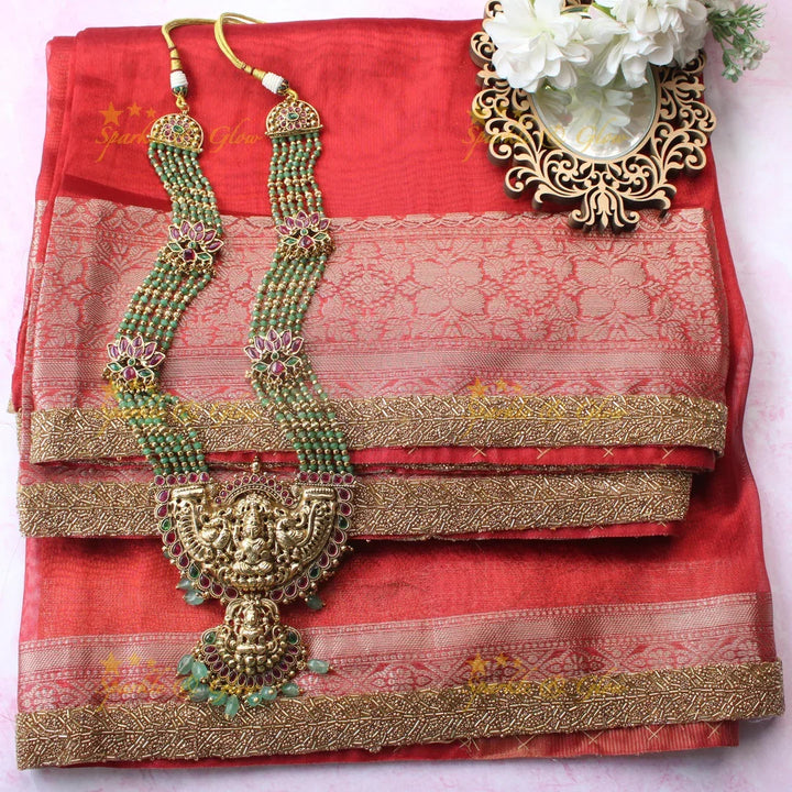 Traditional Red Banarasi Silk Saree with Rich Zari Border