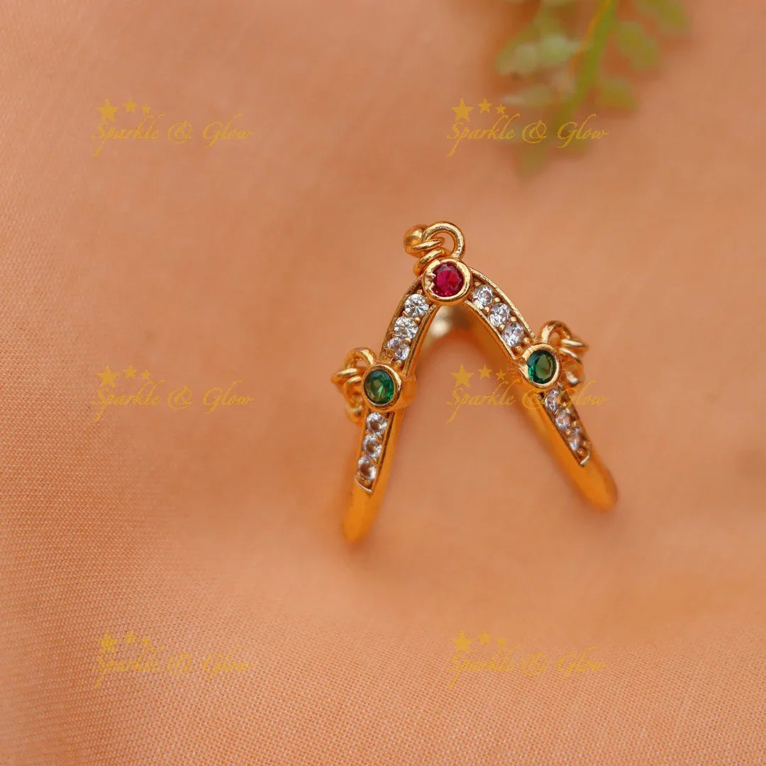 Traditional Vanki Finger Ring with CZ and Stones