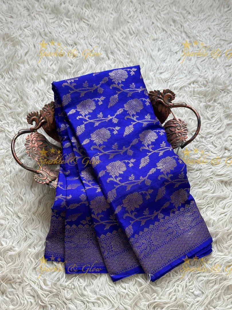 Royal Banarasi Georgette Saree with Copper Zari Work