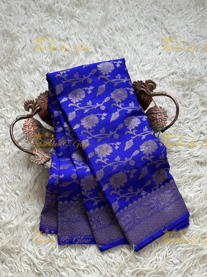Royal Banarasi Georgette Saree with Copper Zari Work