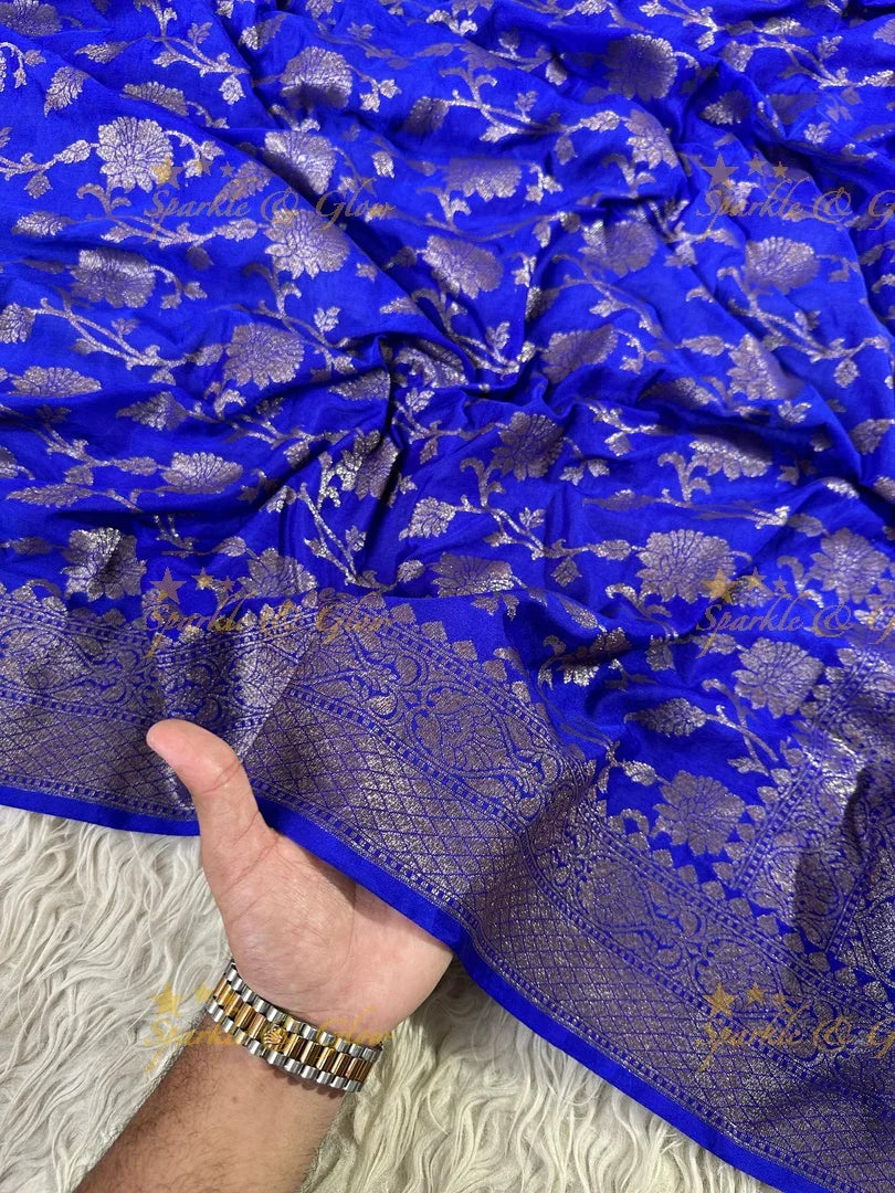 Royal Banarasi Georgette Saree with Copper Zari Work