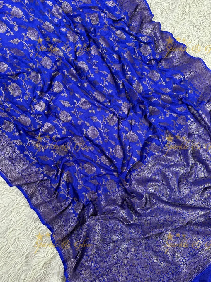 Royal Banarasi Georgette Saree with Copper Zari Work