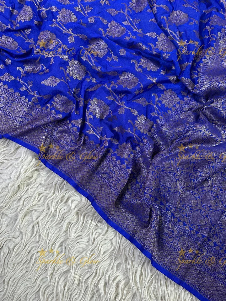 Royal Banarasi Georgette Saree with Copper Zari Work