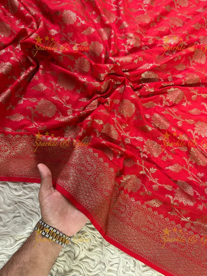 Royal Banarasi Georgette Saree with Copper Zari Work