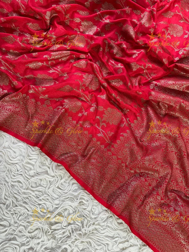 Royal Banarasi Georgette Saree with Copper Zari Work