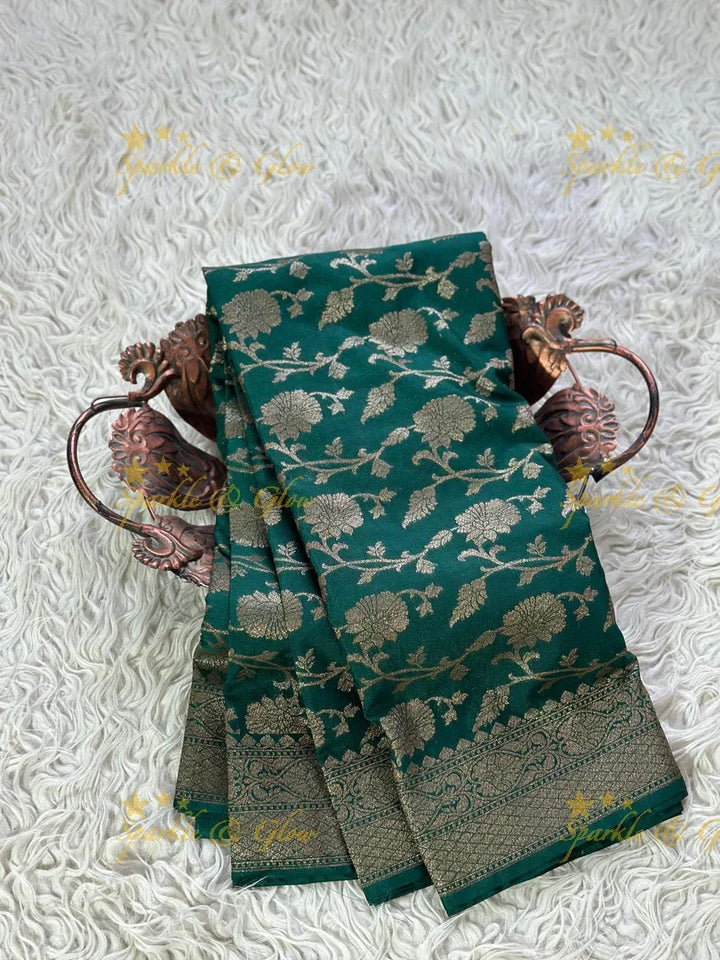 Royal Banarasi Georgette Saree with Copper Zari Work