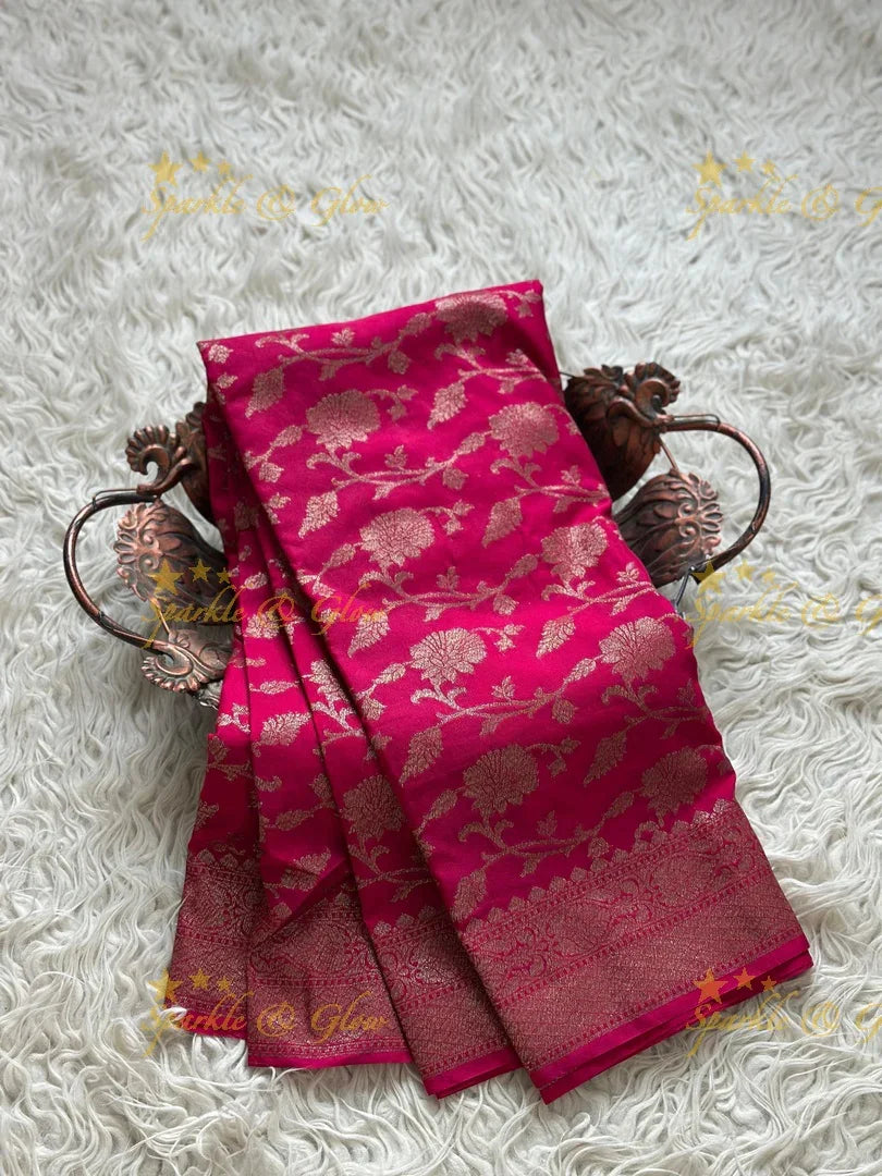 Royal Banarasi Georgette Saree with Copper Zari Work