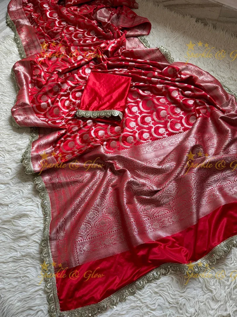 Stunning Banarasi Mashru Silk Saree