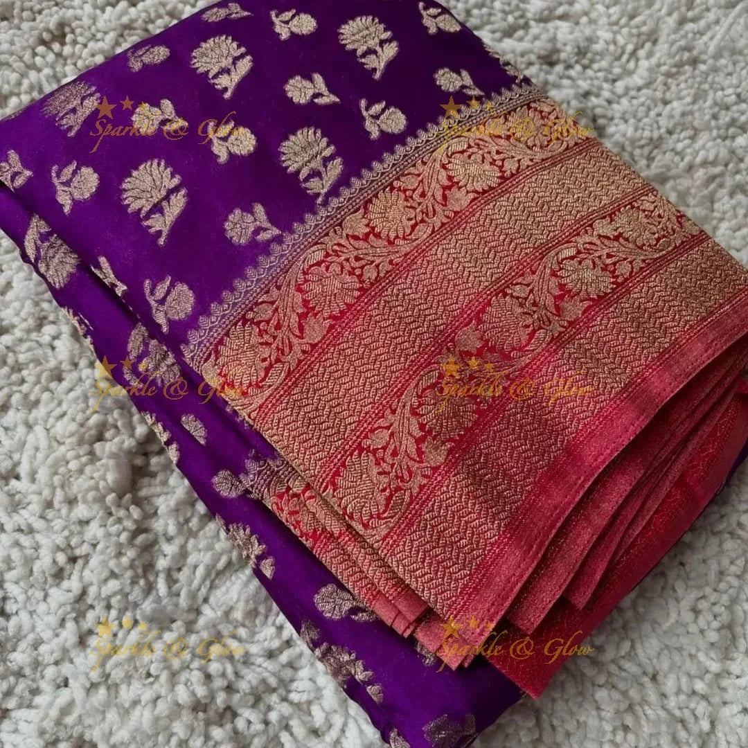 Banarasi Chinnon Crepe Georgette saree