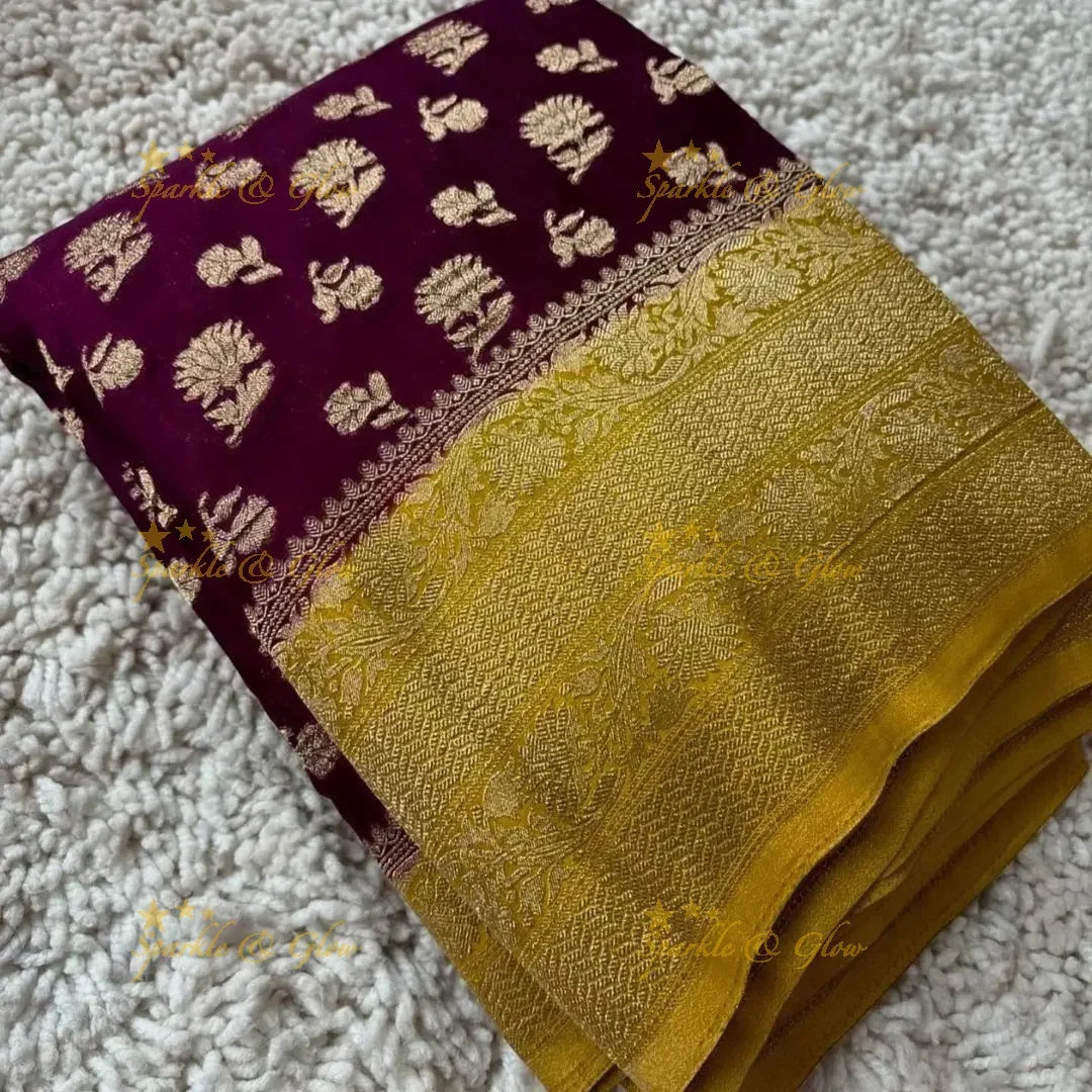 Banarasi Chinnon Crepe Georgette saree