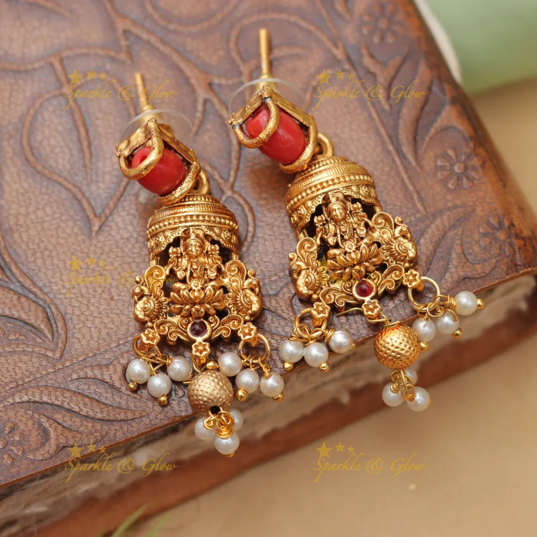 Stunning Lakshmi Peacock carved Gopuram design Choker