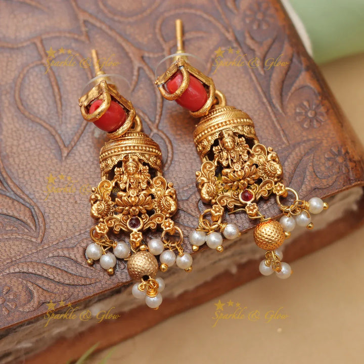 Stunning Lakshmi Peacock carved Gopuram design Choker